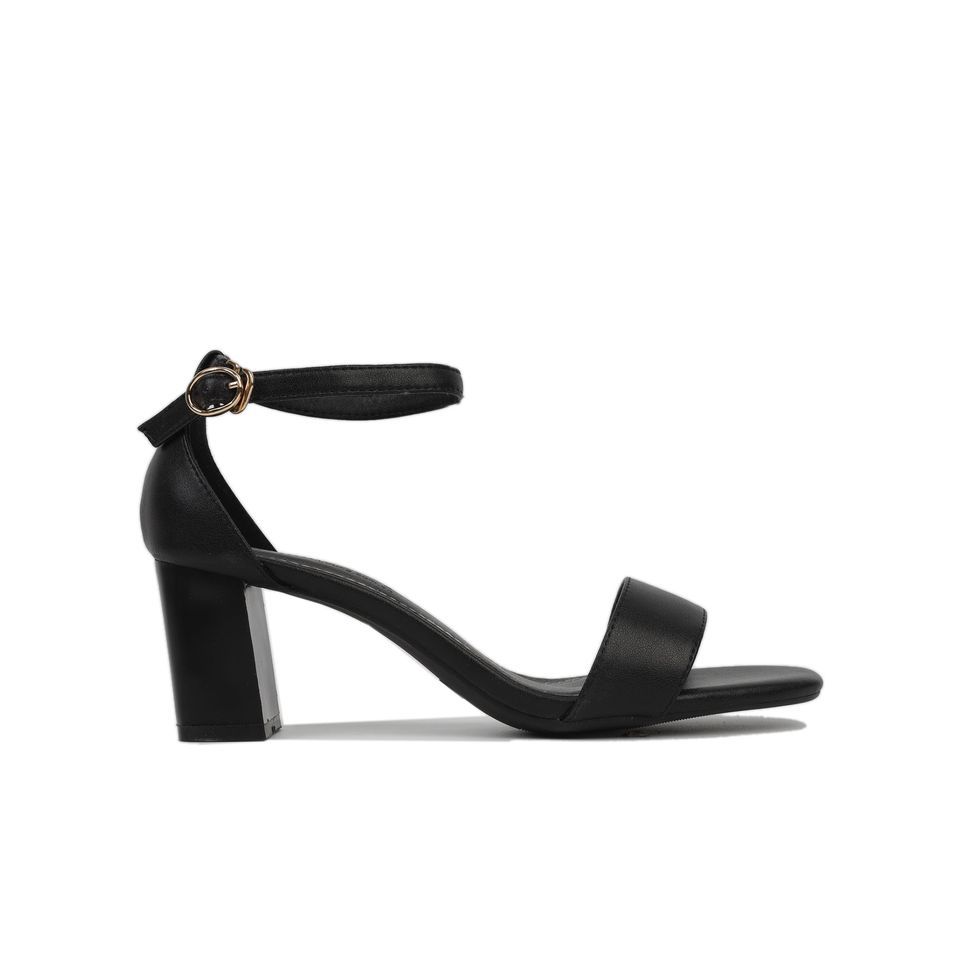 Sandal Cao Gót Hạnh Dung Quai Ngang HD27170BI