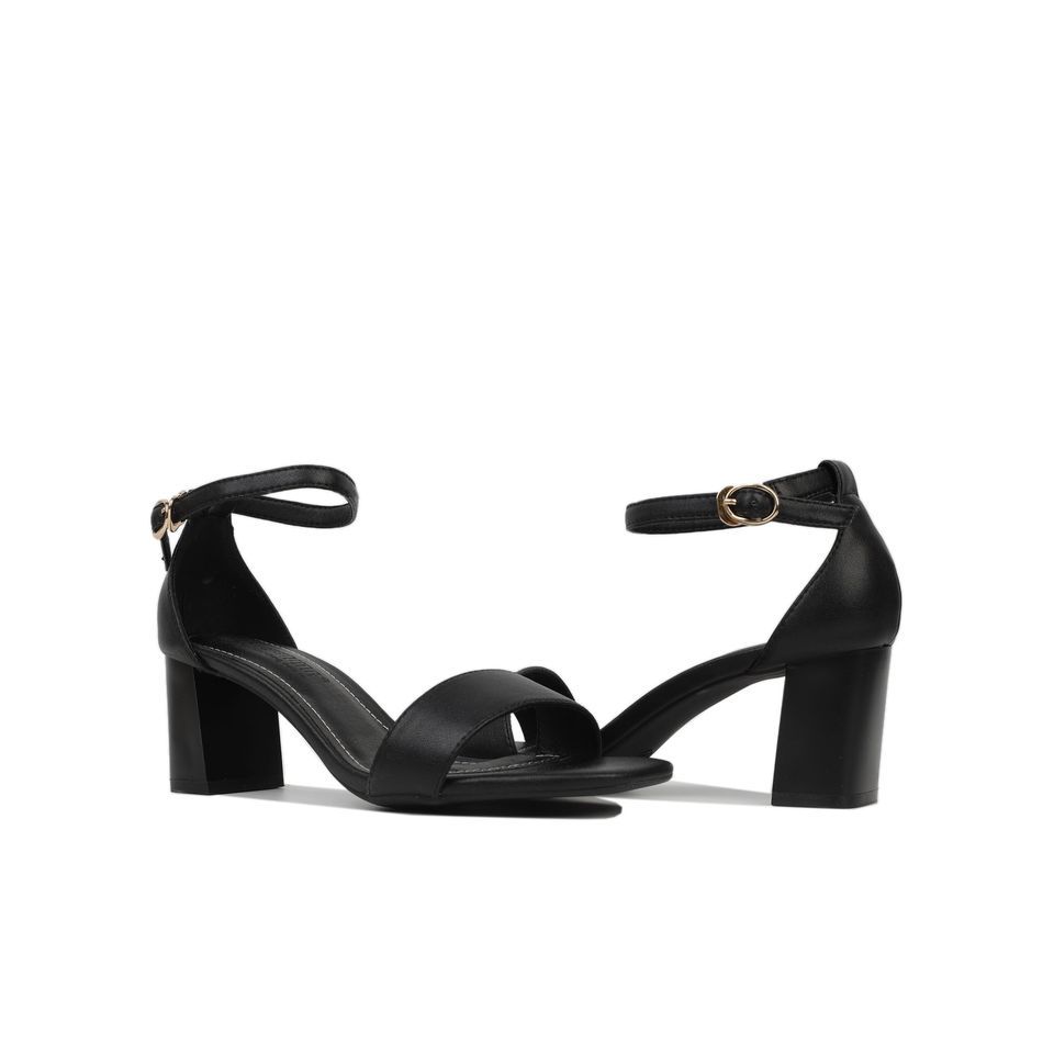 Sandal Cao Gót Hạnh Dung Quai Ngang HD27170BI