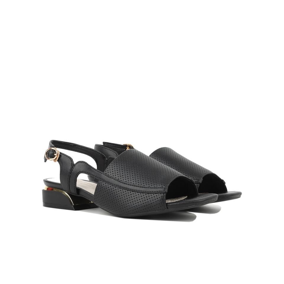 Sandal Cao Gót Hạnh Dung Bản Lớn Laser HD27174BI