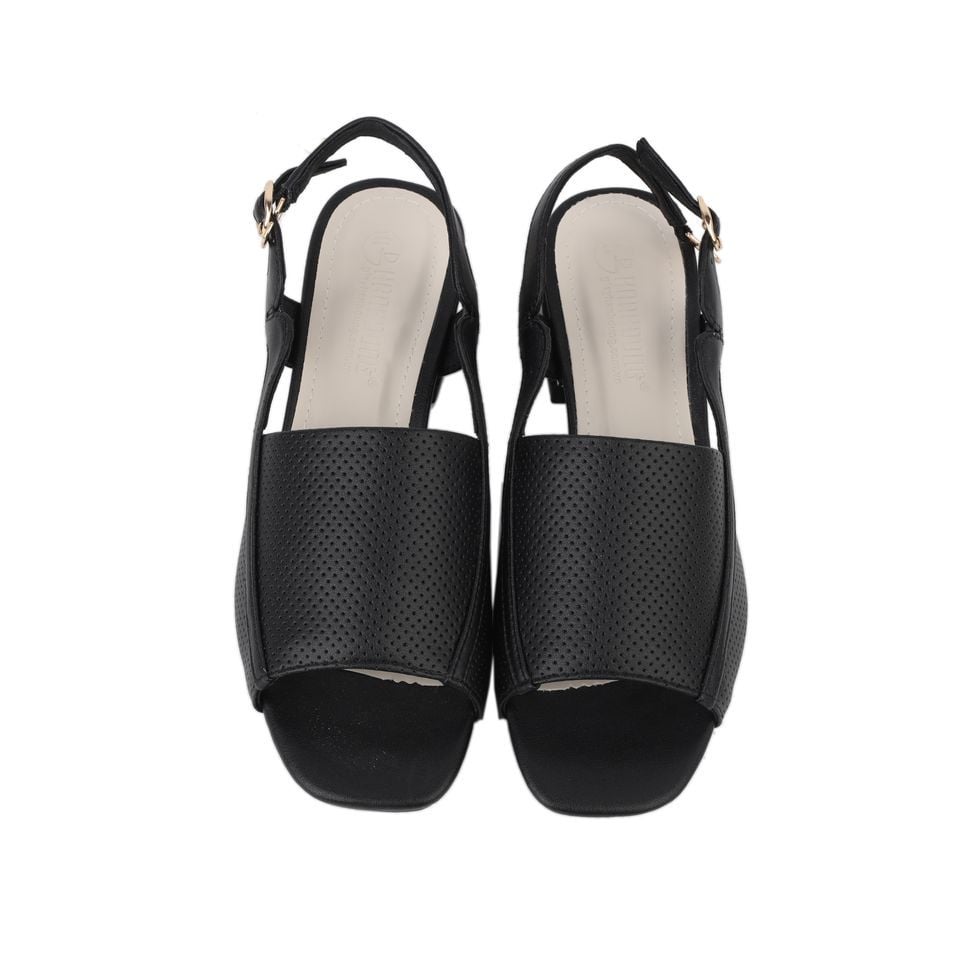 Sandal Cao Gót Hạnh Dung Bản Lớn Laser HD27174BI