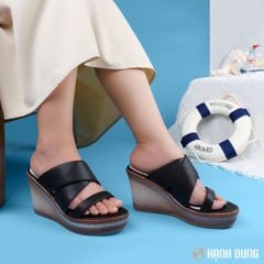 Dép Xuồng Hạnh Dung Quai Laser Chéo HD27196BI