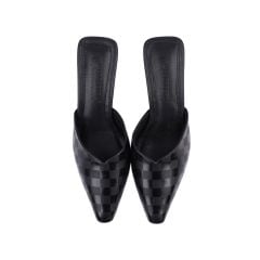 Dép Bít Mũi Hạnh Dung Họa Tiết Caro HD27205BI