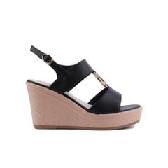 Sandal Xuồng Hạnh Dung Phối Phụ Kiện Tròn HD27208BI