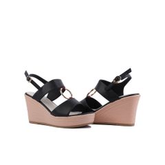 Sandal Xuồng Hạnh Dung Phối Phụ Kiện Tròn HD27208BI