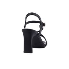 Sandal Cao Gót Hạnh Dung Bản Ngang Caro Dây Đính Đá HD27210BI