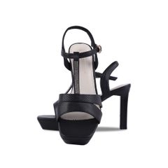 Sandal Cao Gót Hạnh Dung Quai Khoét Nối Dây Kim Sa HD27211BI
