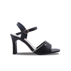 Sandal Cao Gót Hạnh Dung Bản Ngang Viền Kim Sa HD27216BI