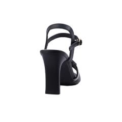 Sandal Cao Gót Hạnh Dung Bản Ngang Viền Kim Sa HD27216BI