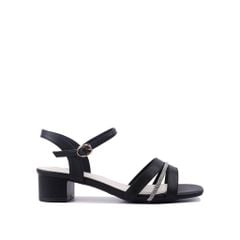 Sandal Cao Gót Hạnh Dung Dây Ngang Phối Xoàn HD27217BI