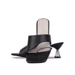 Dép Cao Gót Hạnh Dung Xỏ Ngón Cách Điệu HD27219BI