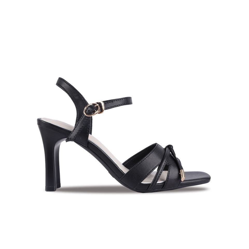 Sandal Cao Gót Hạnh Dung Quai Phối Dây Rút HD27222BI