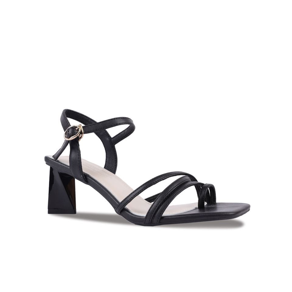 Sandal Cao Gót Hạnh Dung Dây Mảnh Xỏ Ngón HD27224BI