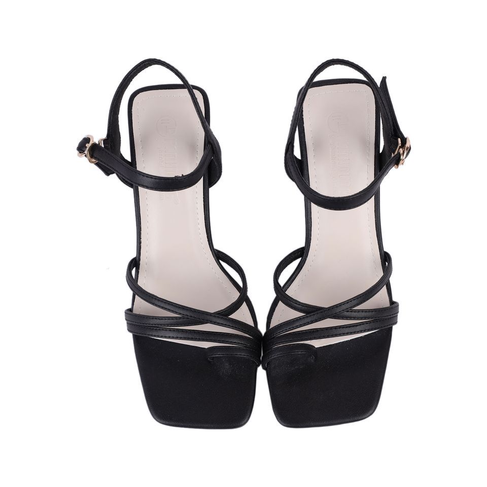 Sandal Cao Gót Hạnh Dung Dây Mảnh Xỏ Ngón HD27224BI