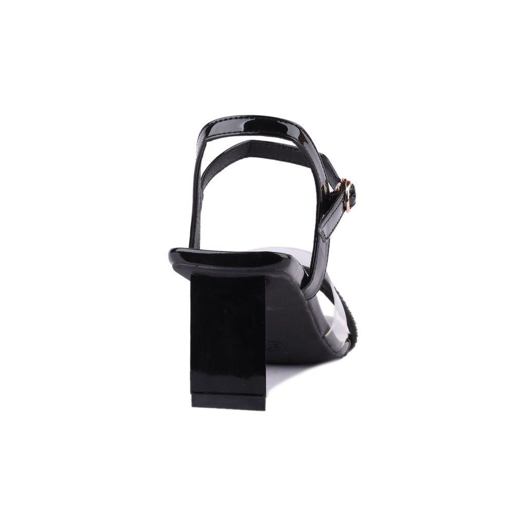 Sandal Cao Gót Hạnh Dung Phối Dây Trong HD27228BI