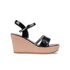 Sandal Xuồng Hạnh Dung Quai Đính Xoàn HD27236BI