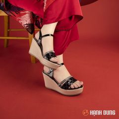 Sandal Xuồng Hạnh Dung Quai Đính Xoàn HD27236BI