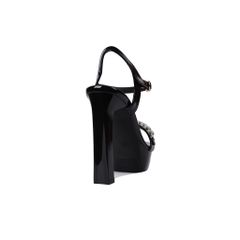 Sandal Cao Gót Hạnh Dung Quai Đính Dây Đá HD27239BI