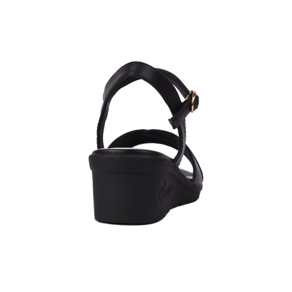 Sandal Xuồng Hạnh Dung Quai Bản Gợn Sóng HD27241BI