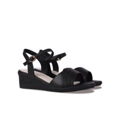 Sandal Xuồng Hạnh Dung Quai Bản Gợn Sóng HD27241BI