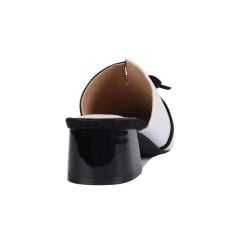 Dép Bít Mũi Hạnh Dung Nơ Mũi Vuông Cách Điệu HD27246BI