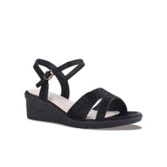 Sandal Xuồng Hạnh Dung Quai Bản Vân Cách Điệu HD27254BI