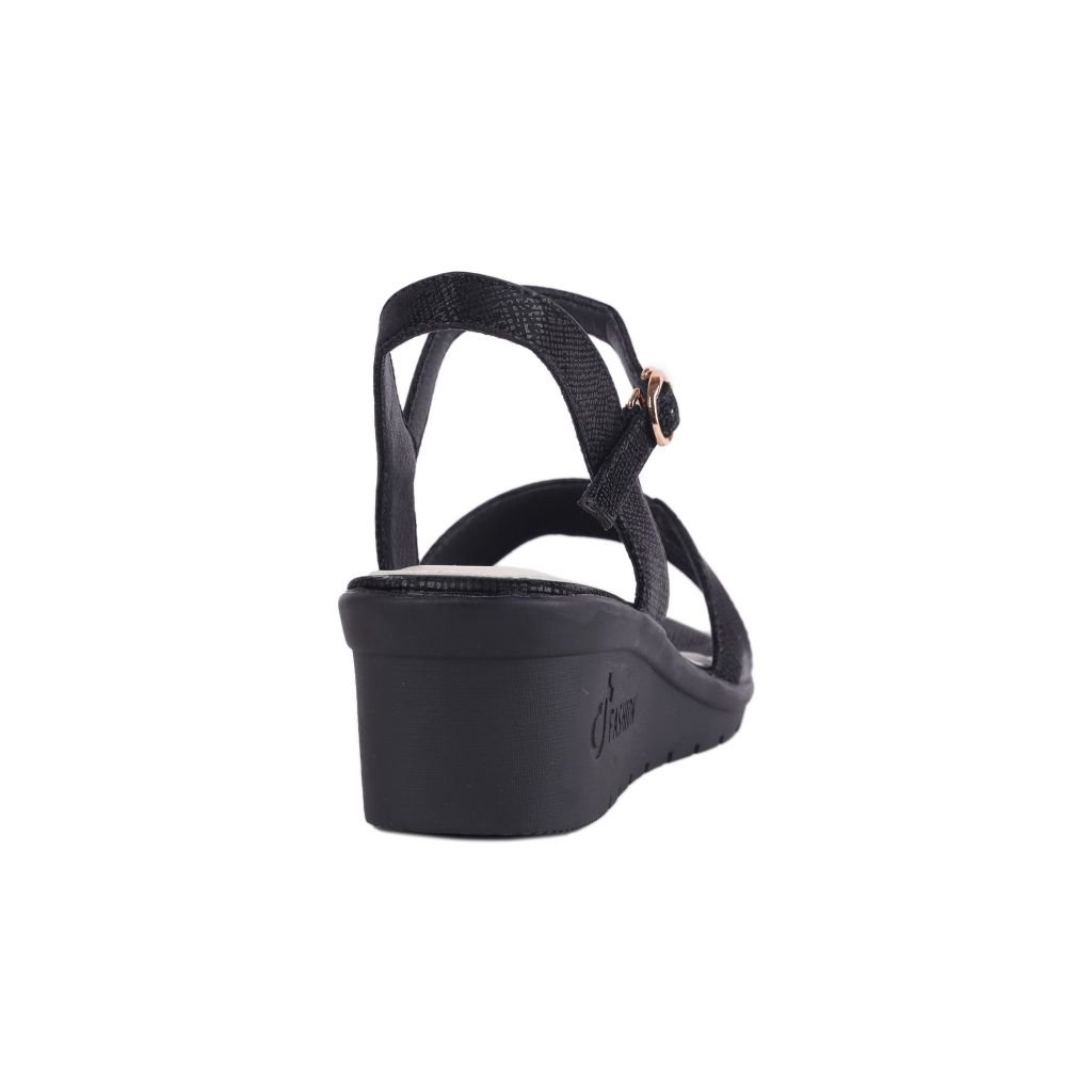 Sandal Xuồng Hạnh Dung Quai Bản Vân Cách Điệu HD27254BI
