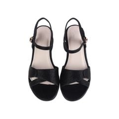 Sandal Xuồng Hạnh Dung Quai Bản Vân Cách Điệu HD27254BI