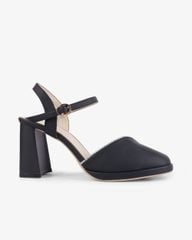Sandal Cao Gót Hạnh Dung Gót Trụ Mũi Tròn Thanh Lịch HD27255BI