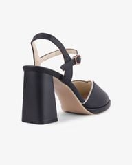 Sandal Cao Gót Hạnh Dung Gót Trụ Mũi Tròn Thanh Lịch HD27255BI