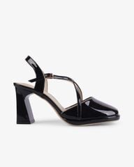 Sandal Cao Gót Hạnh Dung Dây Đan Chéo HD27257BI