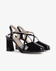 Sandal Cao Gót Hạnh Dung Dây Đan Chéo HD27257BI