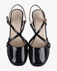 Sandal Cao Gót Hạnh Dung Dây Đan Chéo HD27257BI
