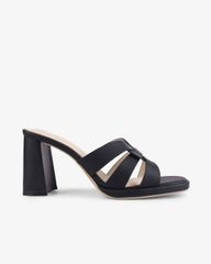 Dép Cao Gót Hạnh Dung Gót Trụ Quai Bản Luồn HD27259BI