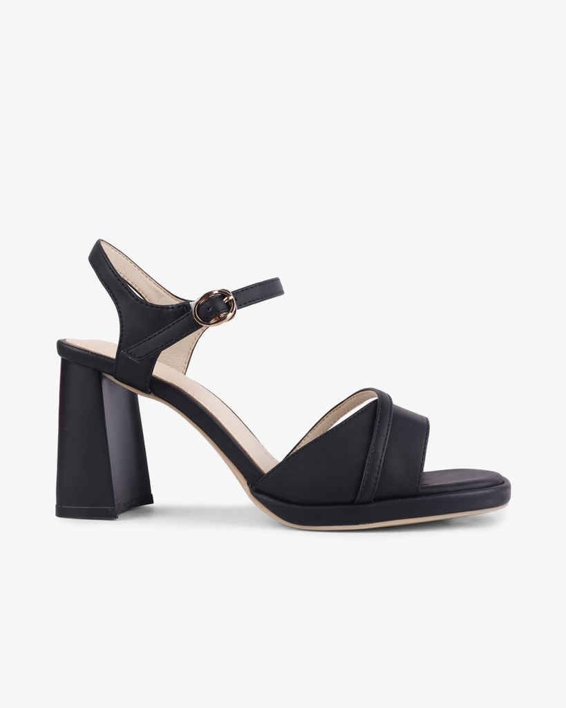 Sandal Cao Gót Hạnh Dung Gót Trụ Quai Ngang Chéo HD27260BI