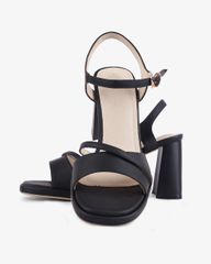 Sandal Cao Gót Hạnh Dung Gót Trụ Quai Ngang Chéo HD27260BI