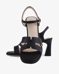Sandal Cao Gót Hạnh Dung Quai Chữ H Gót Cách Điệu HD27261BI