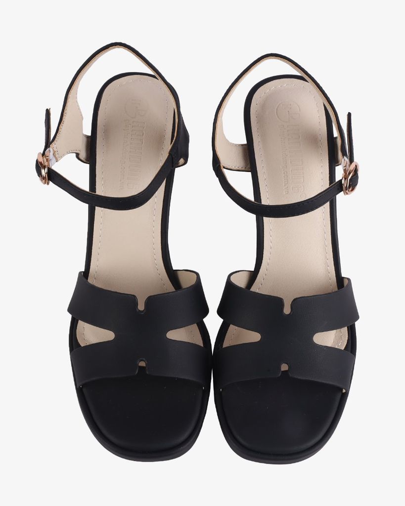 Sandal Cao Gót Hạnh Dung Quai Chữ H Gót Cách Điệu HD27261BI
