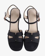 Sandal Cao Gót Hạnh Dung Quai Chữ H Gót Cách Điệu HD27261BI