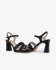 Sandal Cao Gót Hạnh Dung Quai Chữ H Gót Cách Điệu HD27261BI