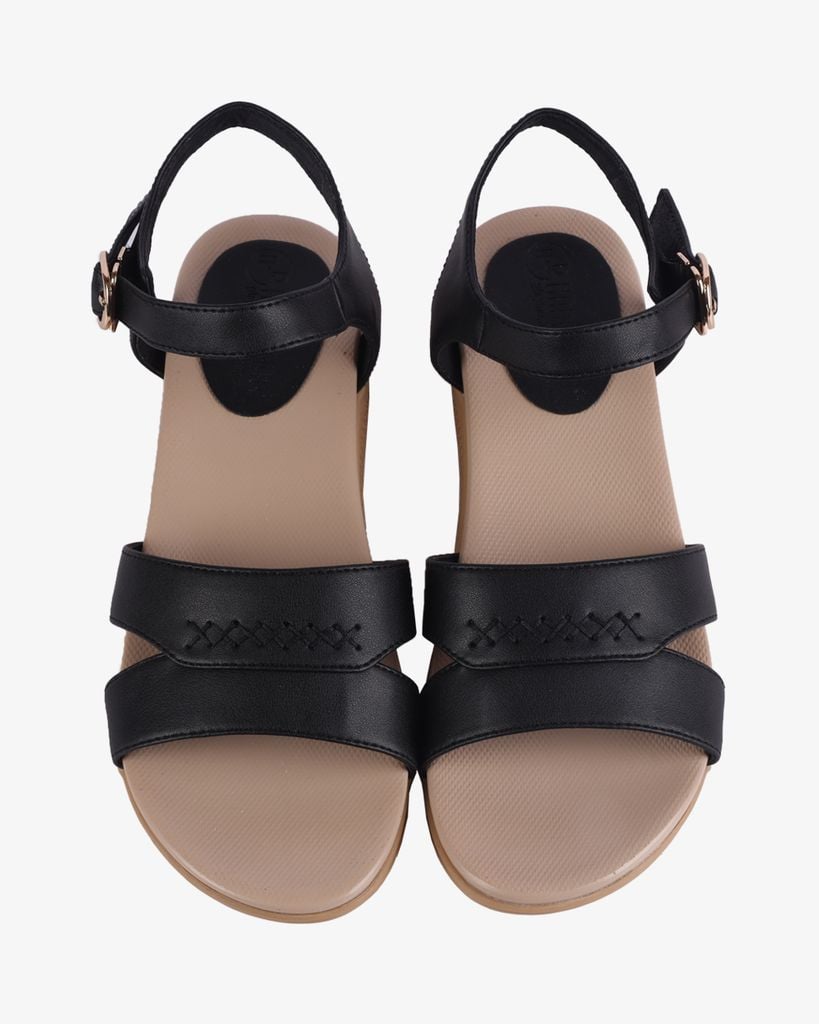 Sandal Xẹp Hạnh Dung Quai Khoét Thanh Lịch HD27264BI
