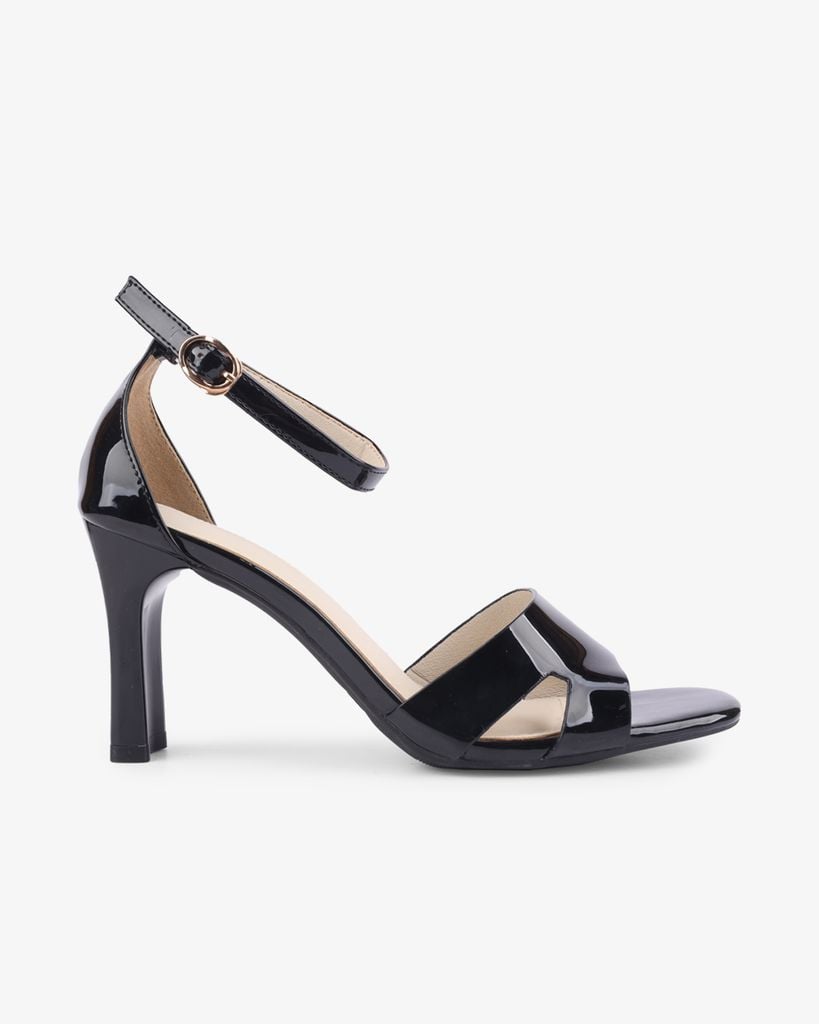 Sandal Cao Gót Hạnh Dung Bít Hậu Quai Bóng HD27267BI