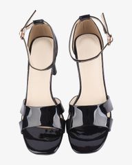 Sandal Cao Gót Hạnh Dung Bít Hậu Quai Bóng HD27267BI