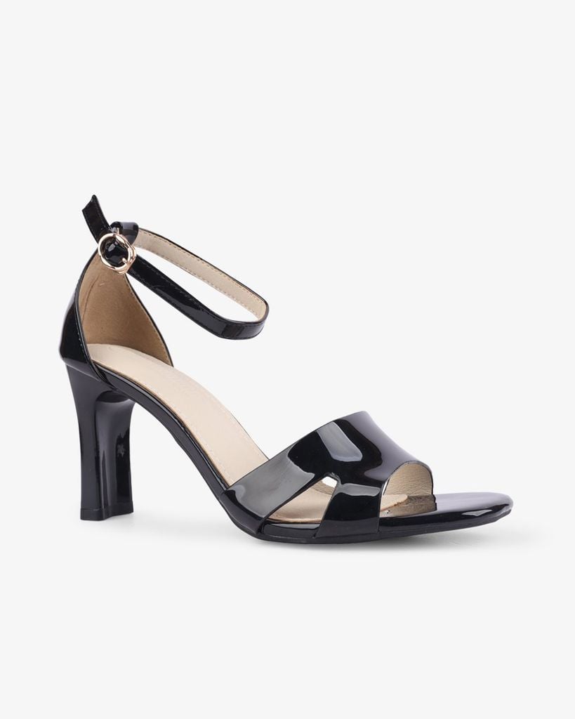 Sandal Cao Gót Hạnh Dung Bít Hậu Quai Bóng HD27267BI
