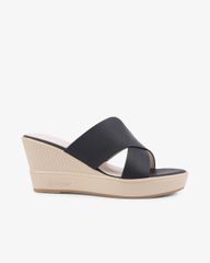 Dép Đế Xuồng Hạnh Dung Chéo Đắp HD27268BI