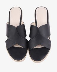 Dép Đế Xuồng Hạnh Dung Chéo Đắp HD27268BI