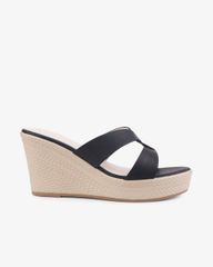 Dép Đế Xuồng Hạnh Dung Quai Luồn Chéo HD27269BI