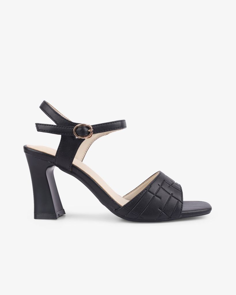 Sandal Cao Gót Hạnh Dung Quai Bản Cách Điệu HD27270BI