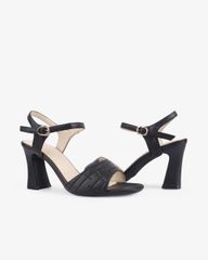 Sandal Cao Gót Hạnh Dung Quai Bản Cách Điệu HD27270BI