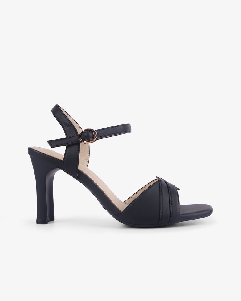 Sandal Cao Gót Hạnh Dung Quai Bản Cách Điệu HD27273BI