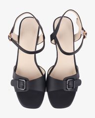 Sandal Cao Gót Hạnh Dung Quai Ngang Khóa Nịt HD27276BI